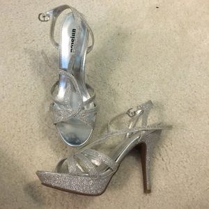 silver pumps